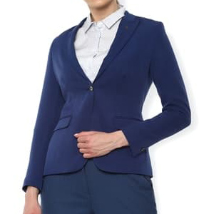 Blue Solid Blazer